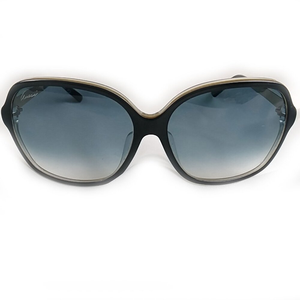 Gucci GG3687FS Big Square Sunglass Eyeglass Frames Black Gold 130mm